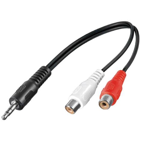 Cable Jack 3.5mm RCA 2xFemelle 20cm