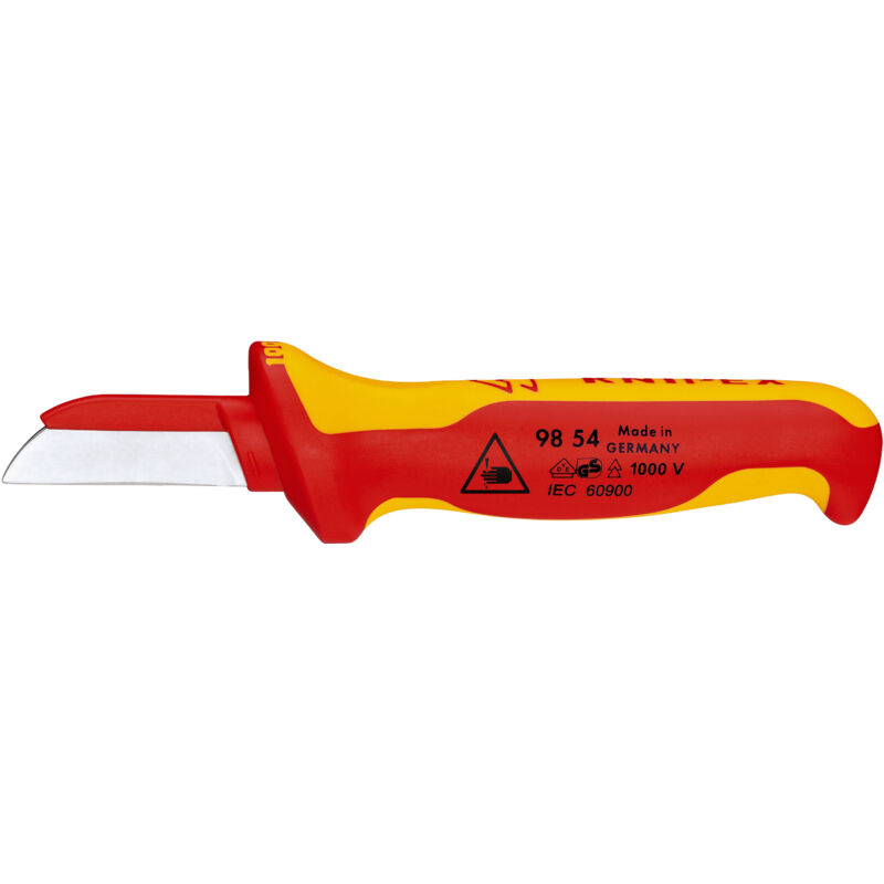 Knipex - 98 54 vde Cable Knife (Back of Blade Insulated) KPX9854