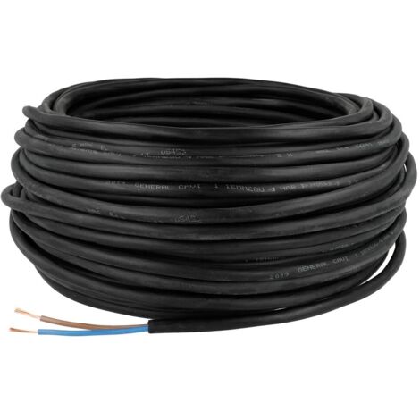 Câble léger sous gaine en caoutchouc 2 x 0,75 mm² H05RR-F