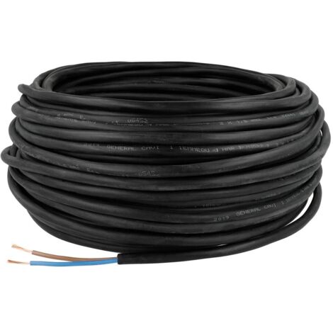 Câble léger sous gaine en caoutchouc 2 x 1,5 mm²  H05RR-F