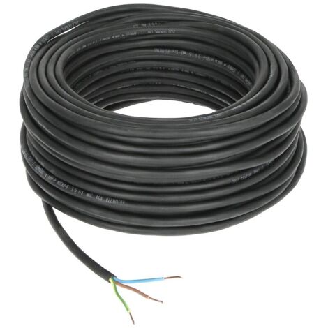 Câble léger sous gaine en caoutchouc 3 x 1,5 mm²  H05RR-F avec conducteur de protection