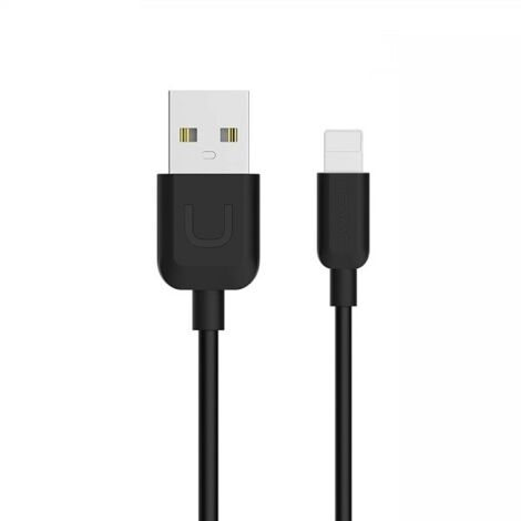 Câble Lightning USAMS 1 m, charge rapide, noir