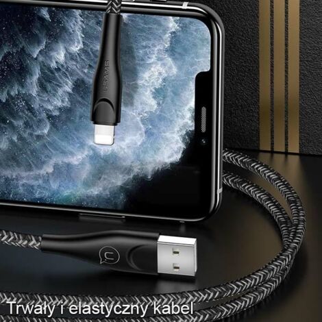 Câble Lightning USAMS 2 m Charge rapide Rouge