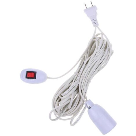 Câble Luminaire Suspendu E27 avec Interrupteur - Kit DIY pour Lustres - Longueur 9,5m
