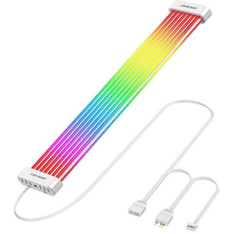 Câble lumineux ARGB 5V3 broches, connecteur 4 broches, 50 cm, pour extension de carte graphique
