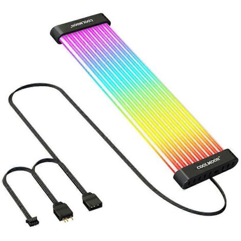 Câble lumineux ARGB 5V3 broches, connecteur 4 broches, 50 cm, pour extension de carte graphique