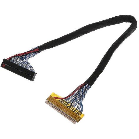 Câble LVDS 8 Bits 30 Broches FIX-2ch pour Écran LCD/LED 17-26 Pouces, 25cm