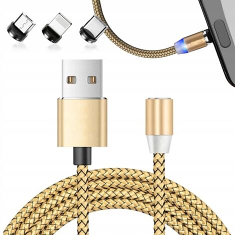 CABLE MAGN脡TICO USB DORADO (200) GABA