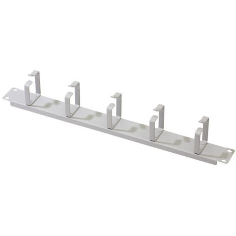 CABLE MANAG. PANEL 5 RING 1U GREY