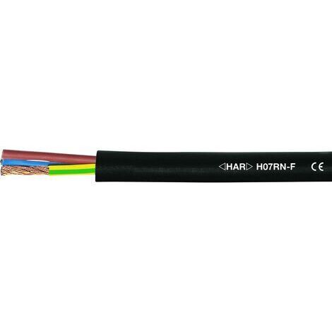 Câble massif en caoutchouc 5 x 2,5 mm² H07RN-F avec conducteur de protection