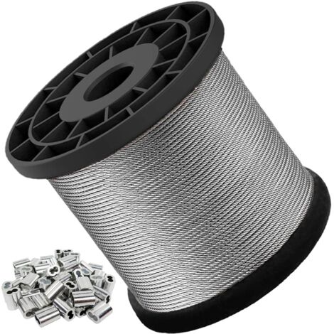 Câble métallique, câble métallique de 1/16 po, câble métallique en acier inoxydable 304, aéronef