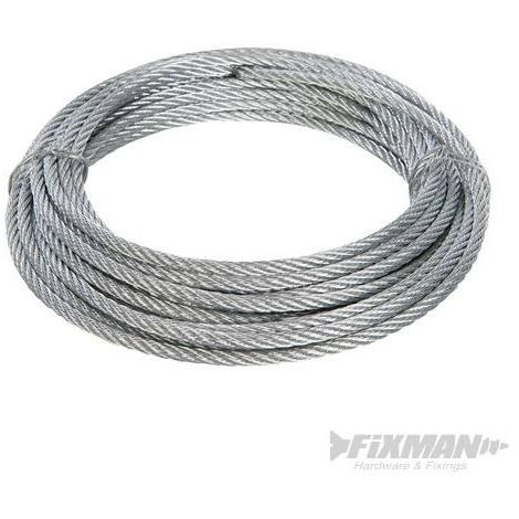 Câble métallique galvanisé, 4 mm x 10 m, 4 Mm X 10 M