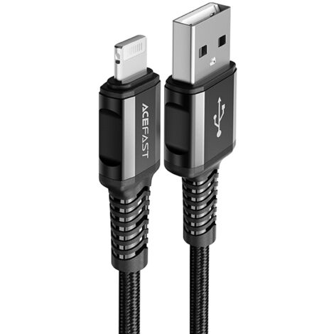 Cable MFI para iPhone USB - Lightning 2,4 A 1,2 m Negro