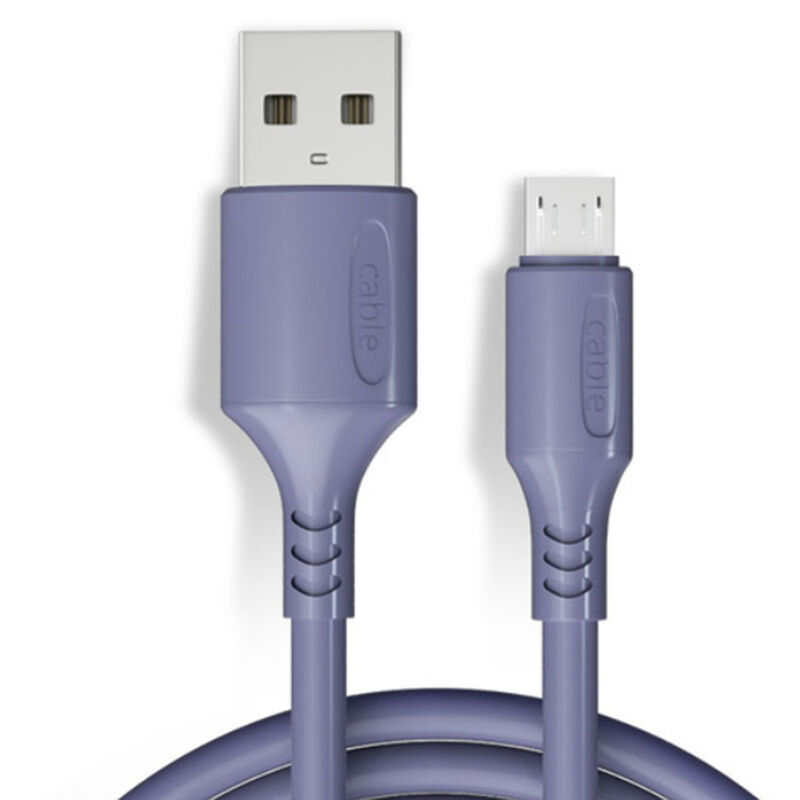 

Cable micro-USB Micro USB a USB 2.0 3A Cable de carga rapida Cable de cargador duradero Compatible con telefonos moviles Android Morado, Purpura