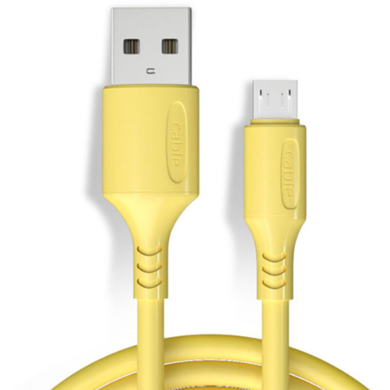 

Cable micro-USB Micro USB a USB 2.0 3A Cable de carga rapida Cable de cargador duradero para telefonos moviles Android Amarillo, Amarillo