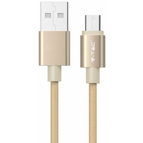 Cable micro USB Serie Platinum 1 metro Color - Dorado