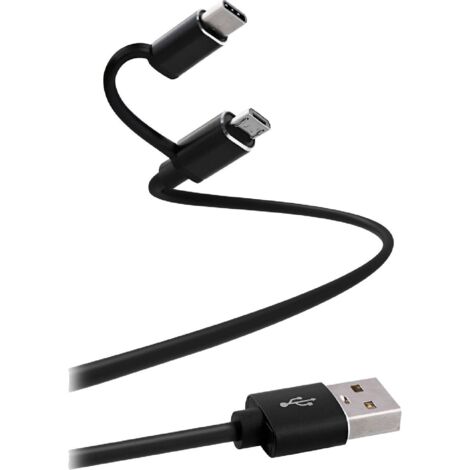 Cable Micro USB vers USB-C et USB-2