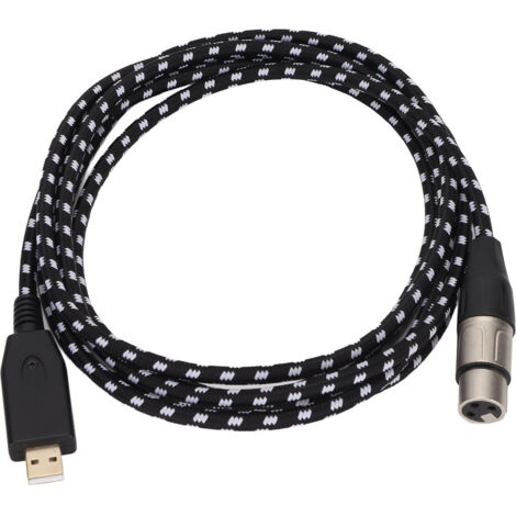 Câble Micro USB vers XLR Femelle 3 Broches pour Enregistrement et Karaoké 3m