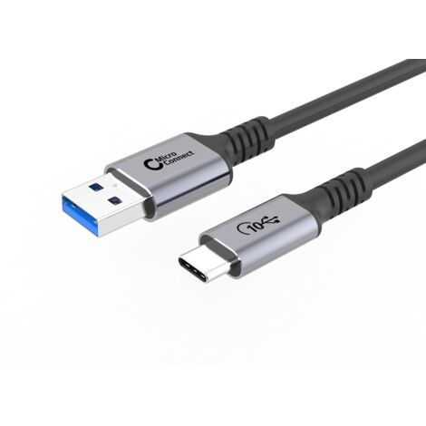 Cable MicroConnect USB-C - USB-A de 1 m, 10 Gb/s, 60 W