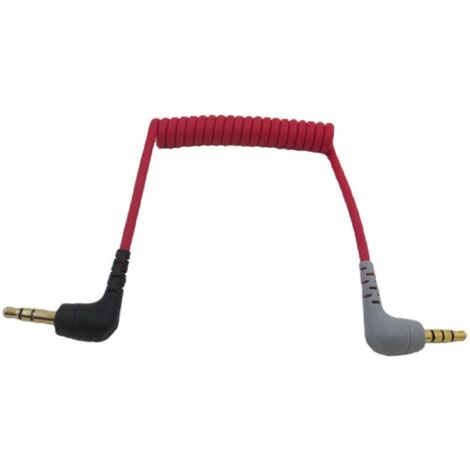 Câble microphone TRS vers TRRS 3,5 mm mâle-mâle coudé à 90° pour Rode SC7