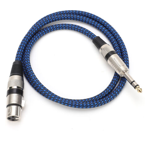 Câble Microphone XLR 5 mètres Professionnel Blindé Nylon pour Table de Mixage Studio