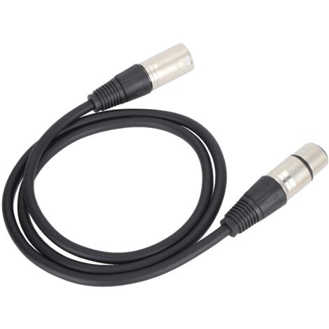 Câble Microphone XLR Mâle vers Femelle 3m, Câble Audio Équilibré pour Enregistrement Studio et Sonorisation Live, Noir