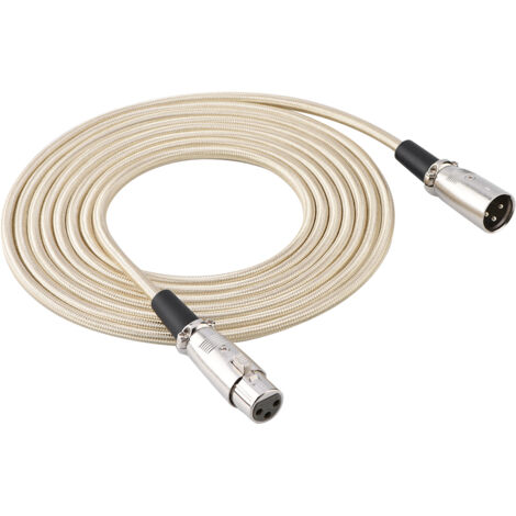 Câble Microphone XLR Mâle vers Femelle 5m - Fil Audio 3 Broches 16.4 Pieds