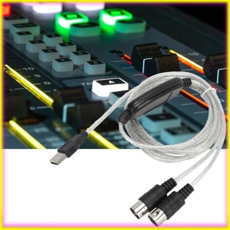 Câble MIDI Convertisseur de Câble USB vers MIDI, 2 sur 1 Pc à Synthétiseur de Musique Studio Keyboard informatique cable