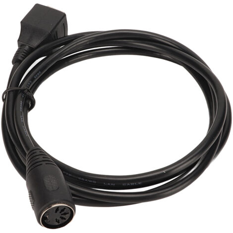Câble MIDI DIN 5 broches femelle vers RJ45 femelle 1,5m pour connexion audio professionnelle