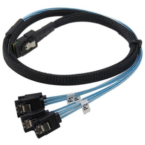 Câble Mini SAS SFF-8087 vers 4 SATA 7 broches, 12 Gbps, adaptateur 36P pour disques durs