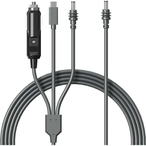Câble mini Starlink 3 en 1 3 m USB-C haute vitesse, chargeur de voiture, câble de remplacement CC vers CC pour mini-batterie externe Starlink, rallonge d'alimentation étanche.
