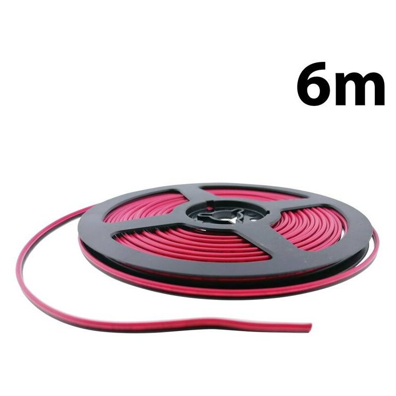 

Barcelona Led - Cable Monocolor Rojo-Negro 2x0.52 12-24V | 6 metros