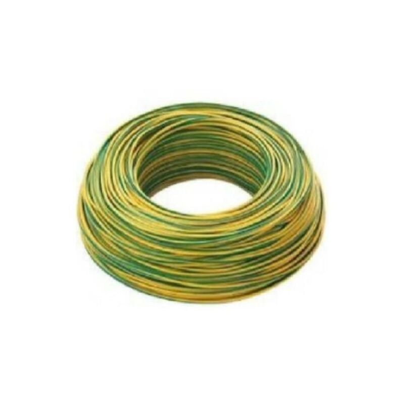 Câble monoconducteur isolé section de câble 1x2.5mm2 100m jaune vert - fg17-2,5gv/b100