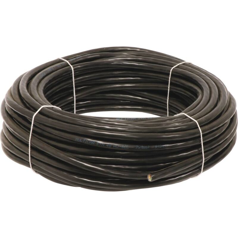 Cable multiconducteur adr nfr 13413 noir 2x1.50mm²-couronne de 25m