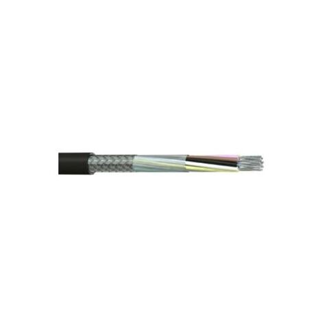 Câble multiconducteur Blindé RS PRO, 4 x 0,22 mm², gaine PVC Noir, 500m ( Prix pour Bobine de 500 )
