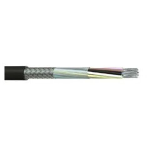Câble multiconducteur Blindé RS PRO, 4 x 0,5 mm², gaine PVC Noir, 25m ( Prix pour Bobine de 25 )
