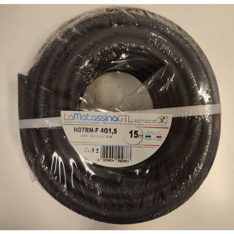 Go-at Topline - Câble multiconducteur h07rn-f mh07rnf4g1,5ne15-15metres-4x1,5