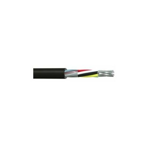 Câble multiconducteur RS PRO, 2 x 0,5 mm², gaine PVC Noir, 100m ( Prix pour Bobine de 100 )