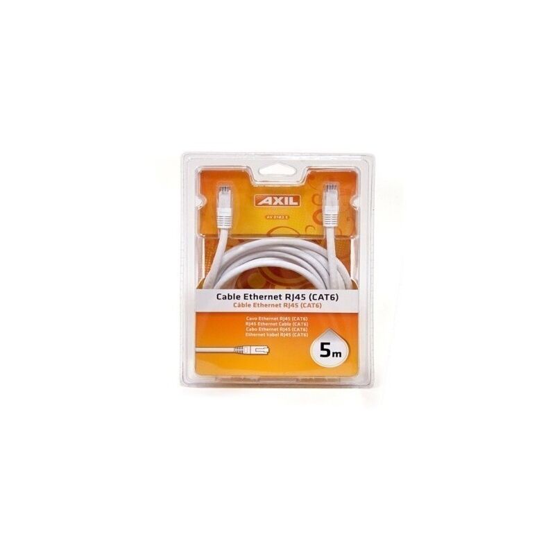 

Cable Multimedia 5Mt Ethernet Axil Rj45 Cat 6 Av 0182 E 5 Mt