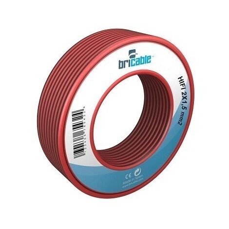 Bricable Cable de altavoz HIFI 1,5 (10 m, 1,5 mm², Negro/Rojo)