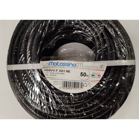 Cable multipolar go-at topline 3gx1mm2 50m negro - h05vv-f/3gx1ne/b50