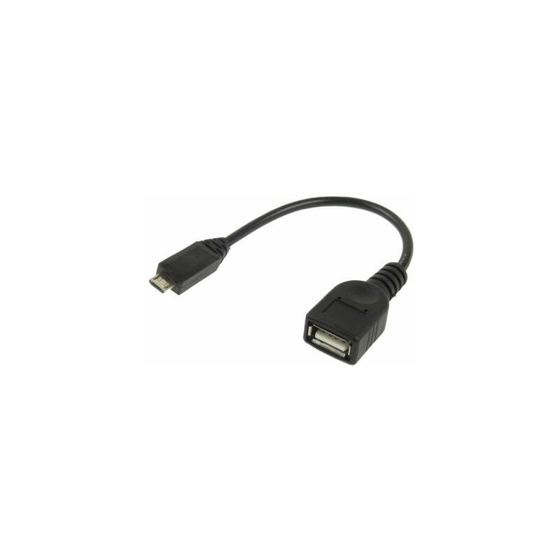 

JC - Cable negro conector otg microusb tipo a macho a entrada usb tipo b hembra