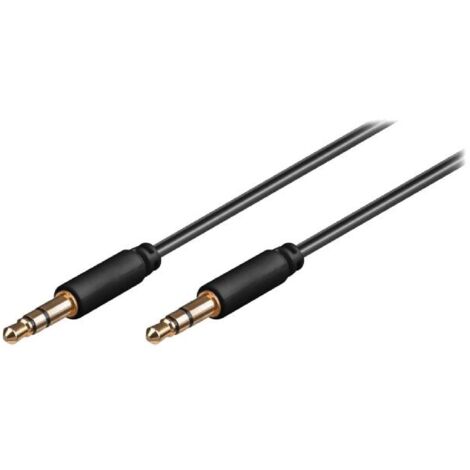 Cable noir Jack 3.5mm 3pin Male vers Male 3m or