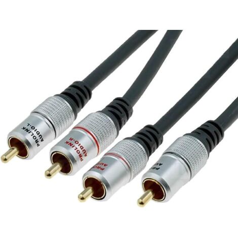 Cable noir RCAx2 1.8m