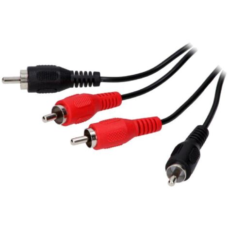 Cable noir RCAx2 5m simple