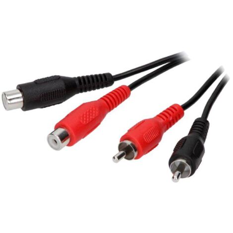 Cable Noir RCAx2 Males et Femelles 5m