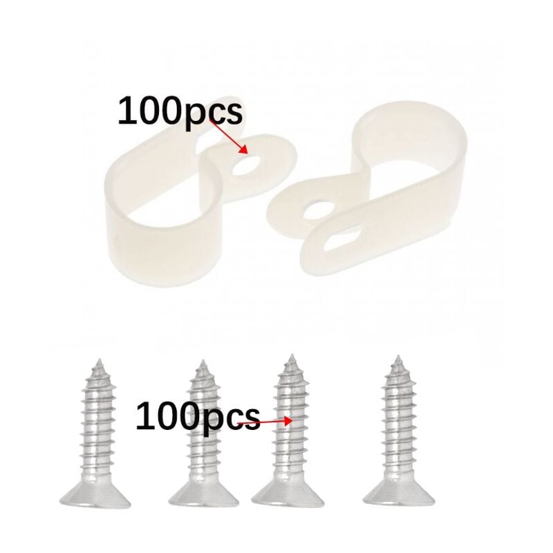 Csparkv - cable p-clip diam 11.6mm NYLON,Avec vis( Prix pour Sachet de 100 )