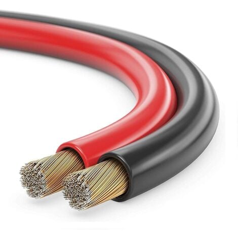 Rápido caligrafía Marinero Cable para altavoz 2x 0.75 mm 100 M rojo-negro - rojo-negro