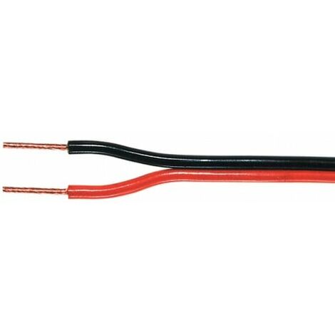 Cable de audio para altavoces rojo y negro de 2x1,50 mm² Bobina de 20m -  Cablematic