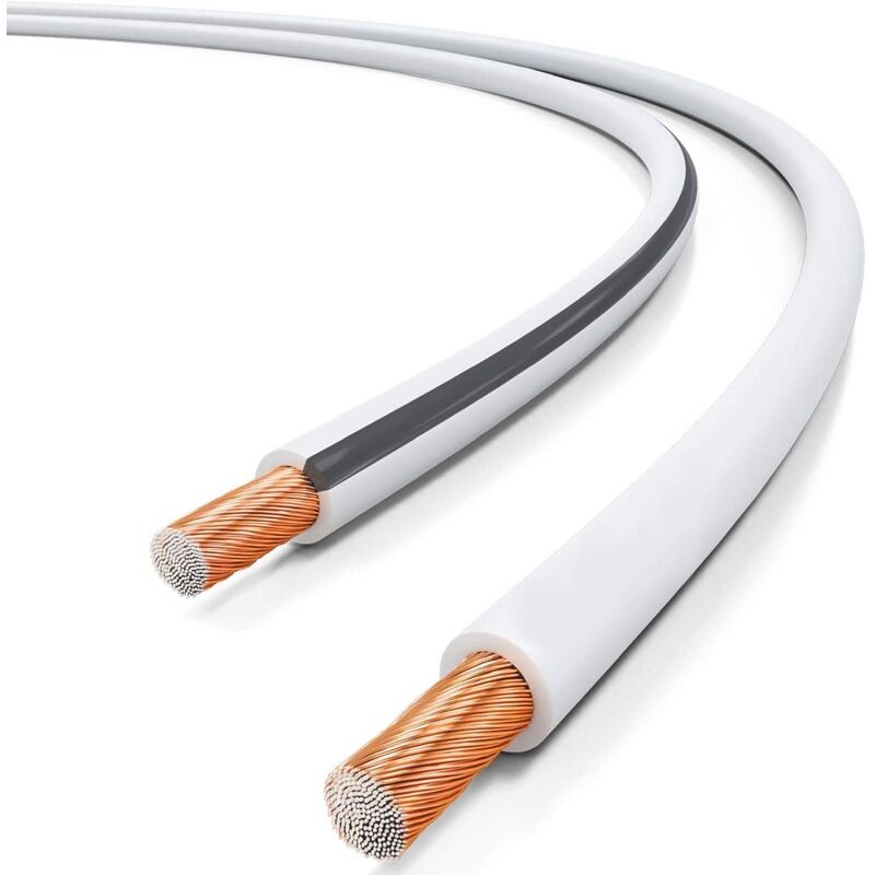 

Goobay - Cable para altavoz 2x 2.5 mm 100 M Blanco